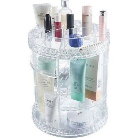 Trade Shop - Organizer Tondo Trasparente Crilex Per Gioielli Trucchi Cosmetici Make-up 59068 - (1/2)