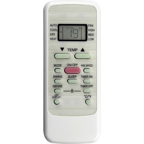Ersatzfernbedienung RG51F2(2)/EFU1 für Midea Klimaanlage – Weiß