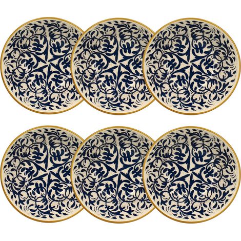 Lot de 6 coupelles à motif en grès 16cm, HERACLEE