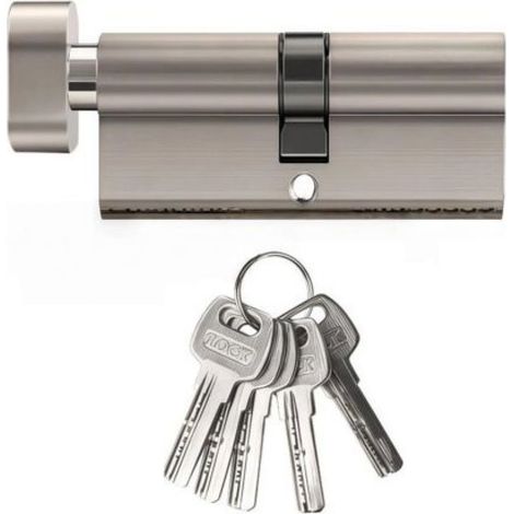 Cylindre De Serrure - 45 T 45 mm - 90 mm - Alliage D Aluminium - Pour Portes Composites Bois UPVC - 1 Piece (1/5)