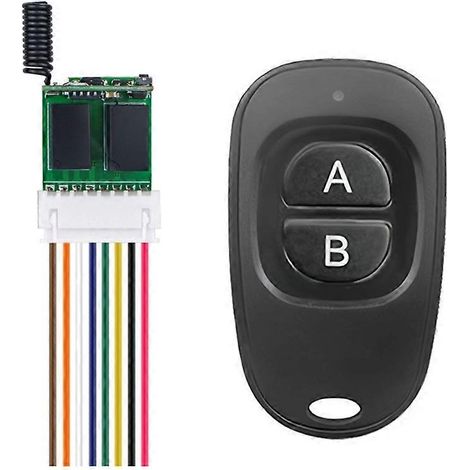 Interrupteur télécommandé 2 canaux avec LED, alimentation CC 3,7 V-12 V, mini-interrupteur sans fil, relais de contrôle d'accès, fréquence 315 MHz (1/5)