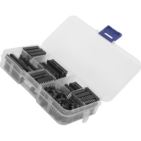 66-teiliges Sortiment an IC-Chip-Sockeln mit flachen Stiften (DIP) für integrierte Schaltungen, 2,54 mm (1/5)