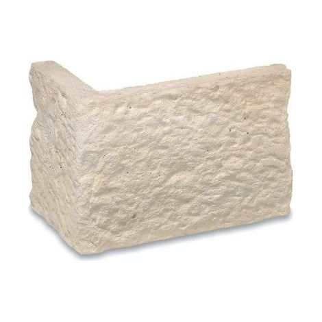 Piedras de Ángulo Ordesa - Remate continuo para las esquinas de tu fachada - 29 × 17 × 20 cm - Unidad - Blanco (1/5)