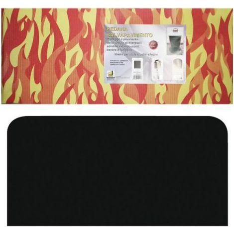 piastra salvapavimento sotto stufa stondata colore nero, 1000x500 mm