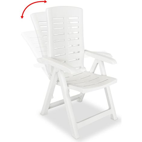 Maison Exclusive - Garten-Liegestühle 4 Stk. Kunststoff Weiß