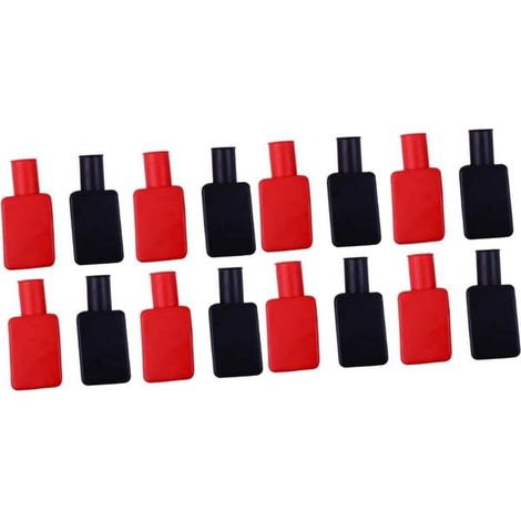 8 paires de protections pratiques pour bornes de batterie de voiture, gaines isolantes en caoutchouc pour une sécurité optimale. (1/5)