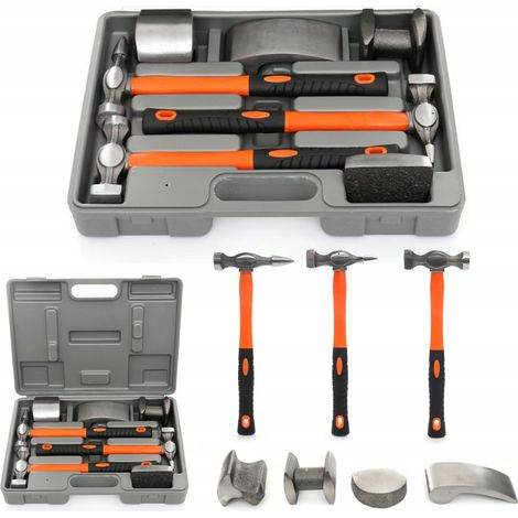 Set di martello e incudine per lamiera, 7 pezzi, KD319 (1/5)