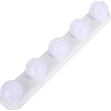5 Lampes Miroir LED USB Dimmable 3 Couleurs 10 Niveaux Cble 2,3m Pour Maquillage Salle De Bain (1/5)