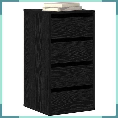 Armoire à tiroirs - 868912 - Noir - Bois d'ingénierie - 3 tiroirs (1/5)