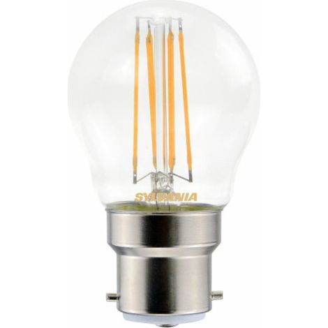 Ampoule Sphérique Led Clair Filament Blanc Chaud B22 - Sylvania (1/5)