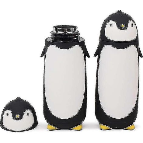 Gourde isotherme de voyage Penguin en acier inoxydable pour thé, eau ou café (1/3)