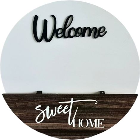 Porte-Plante Pour Porte - Décor Rustique En Bois - Support Pour Pot De Fleurs - Idéal Pour Entrée Maison Ou Commerce - 1 Pièce (1/5)