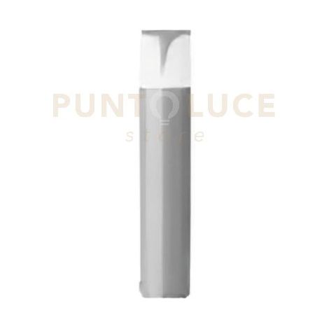 GES721- PALETTO H.50CM D.9CM GRIGIO METALLIZZATO 1 LUCE ATTACCO E27 IP44