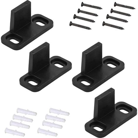 Floor Sliding Door Guide, 4 Sliding Glass Door Guide Floor Guide, Sliding Door Guide, Automotive Sliding Guide Hinge, for Closets and Cabinets, Wooden Barn Door Bottom (1/5)
