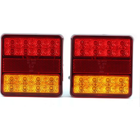 Feux arrière/éclairage de plaque d'immatriculation à 22 LED, haute luminosité, étanches IP67, adaptés aux camions, remorques et fourgonnettes. (1/5)