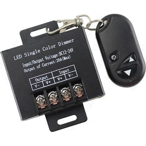 Variateur pour ruban LED, interrupteur pour barre lumineuse monochrome, éclairage de comptoir, télécommande sans fil RF à 3 boutons, intensité 20 A