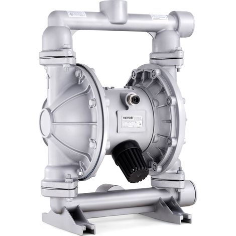 VEVOR Pompa Pneumatica a Doppia Membrana 166 L/min, Pompa Pneumatica a Membrana per Trasferimento di Olio 7,9 bar, Lega di Alluminio, per Petrolio, Gasolio, Fluidi a Bassa Viscosita