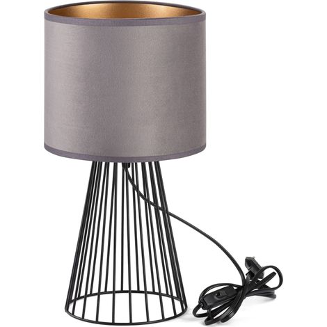 Lampada Tornado asbg velluto grigio-oro (1/5)