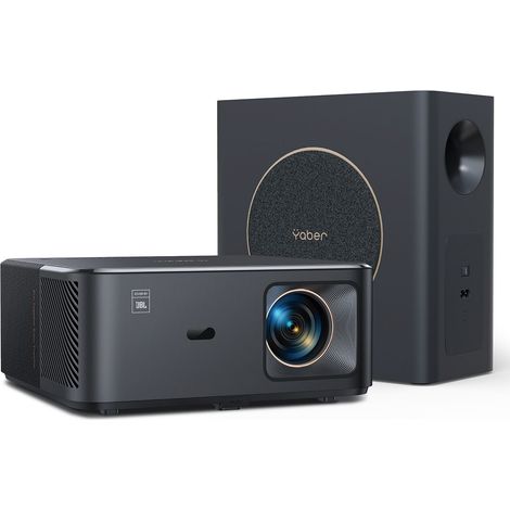 Proyector multimedia LCD FullHD 1080p con altavoces JBL y subwoofer WiFi BT K2s Pro - Negro (1/5)