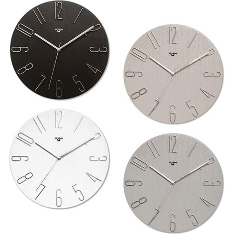 1 Pezzo Orologio da Parete Maxi Lancette a Vista 36 cm 4 Colori (1/2)