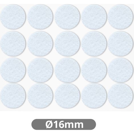 Set 20 fieltros adhesivos redondos Ø16mm Blanco GSC 003802750 (1/3)