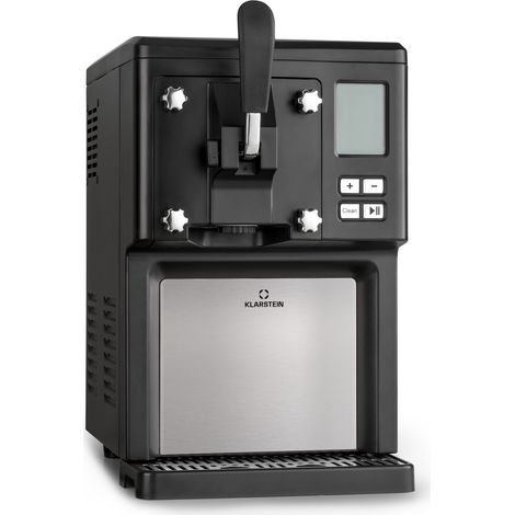 Klarstein Máquina de helados Sweet Sundae Compresor, 1,5 l Acero inoxidable Negra (1/5)
