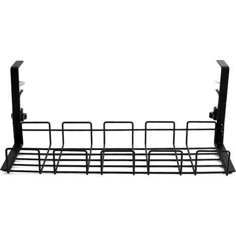 Support de Rangement sous la Table, Plateau de Gestion en Métal, Organisateur de Fils de Bureau à Domicile, Accessoires de Rangement de Cuisine sans Perforation (1/5)