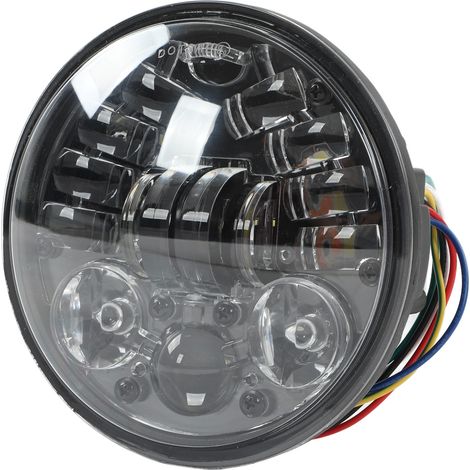 Phare LED Moto 5.75 pouces Assemblage 6000K Blanc 3000LM Refroidissement Etanche Universel (1/5)