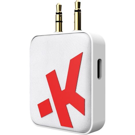 Adattatore audio wireless, adattatore Bluetooth con 2x spine jack da 3,5 mm: 1x mono, 1x stereo.