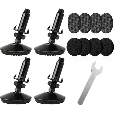 Juego de 4 patas niveladoras ajustables y giratorias - Ajustador de altura de alta resistencia con tuerca en T - Para muebles con tornillos - Mesa de trabajo (1/4)