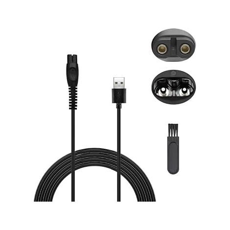 5V USB Charger Cable for One Blade QP1924 QP2734 QP2724 QP2824 QP2834 S3243 MG5910 360 Series 2400 QP1424 X3001 MG5910 MG7910 Replacement USB Power Cord for razor (1/5)