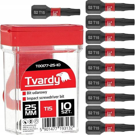 Bit tvardy T15 Stahl 25 mm hohe Präzision