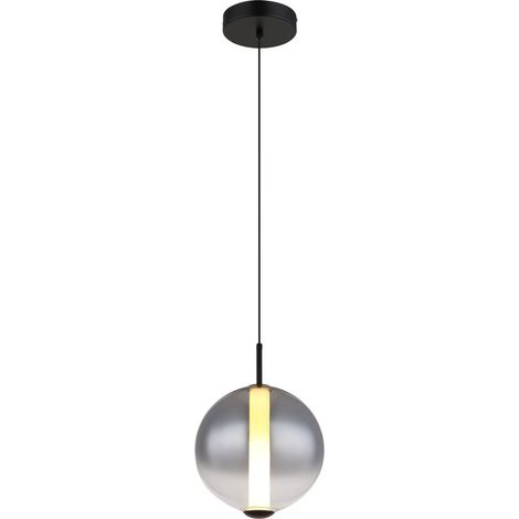 Globo - lampada a sospensione - LACY - nero - vetro - Ø 25cm -