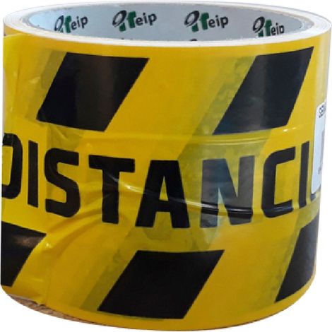 Sicherheitsabstandsklebeband 25M x 72mm Gelb/Schwarz GSC 406025003