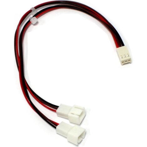 BeMatik - Duplicator câble 3 broches d'alimentation de ventilateur de PCB 1 Femme 2 Mâle 15cm (1/4)