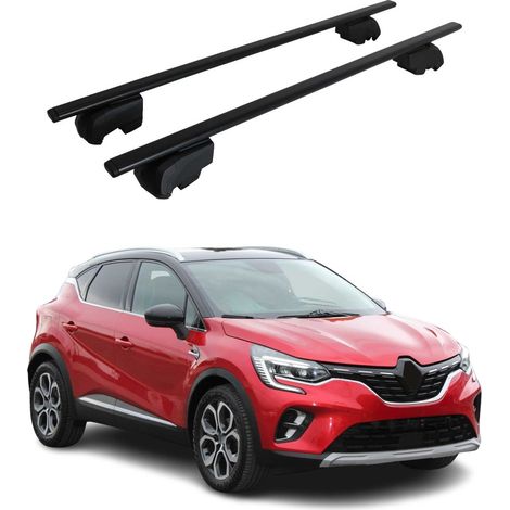 OMAC Barres de toit pour Renault Captur II 2019-2026 – City Crash tested – ISO PAS 11154:2006 – Antivol inclus – Charge max 75 kg – 2 barres Noir (1/4)