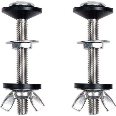2 pcs Toilette Split réservoir d'eau vis de Fixation Accessoires Assis réservoir d'eau Fixation Connexion vis Toilette réservoir d'eau Accessoires d'installation,74mm (1/4)