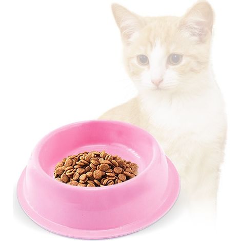 80500 Arenero y comedero para gatos 37x27x8,5H cm con cubeta y pala  Color: Rosa