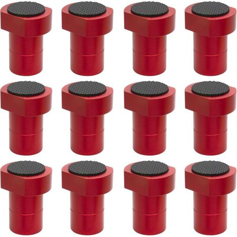Lot de 12 butées d'établi 3/4", butées antidérapantes en alliage d'aluminium pour tables MFT, travaux de menuiserie et projets de bricolage (19 mm / 0,75 pouce)