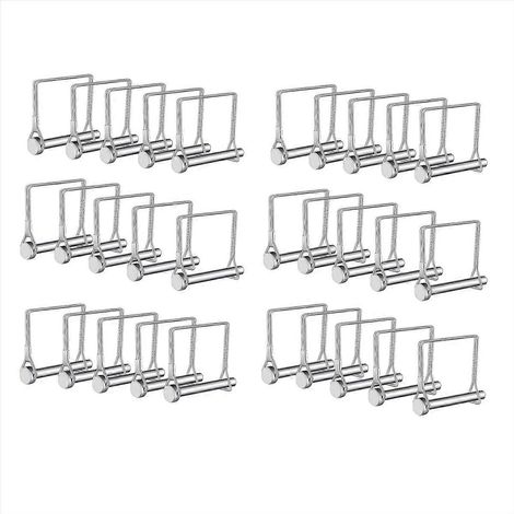 30-teiliges Kupplungsverriegelungsset, 1/4"-Zapfwellen-Sicherheitsbolzen, Anhängerverriegelungsbolzen, hochbelastbare Befestigungsbolzen (1/5)