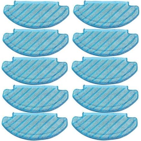 Lot de 10 serpillères pour Robot aspirateur Ecovacs Deebot Ozmo T8 AIVI T8 Max and T8 Series/ N8 Pro (1/5)