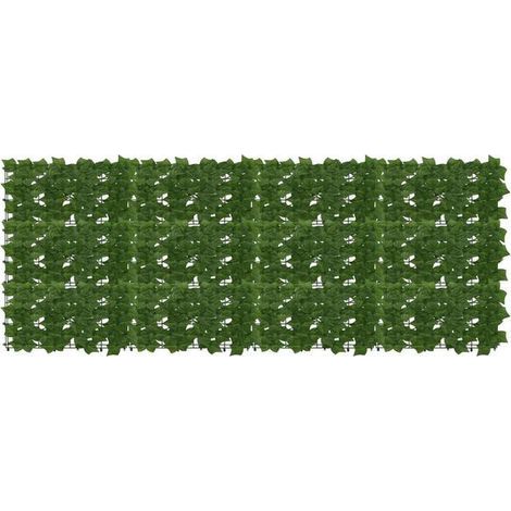 Paravent de balcon à motif de feuilles vertes, 200 x 75 cm (1/5)