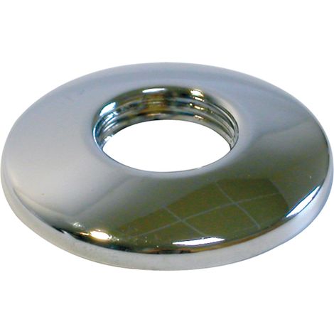 Sanitaire-Distribution – Rosace bombée à visser 1/2'' – Laiton chromé brillant – Design élégant pour robinetterie – Installation facile