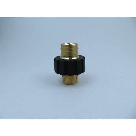 Connecteur rapide de tuyau monobloc, raccord de fil M22 x 1,5 Kit de connecteur de pression mâle double adaptateur de nettoyage de coupleur, (14 mm de diamètre à une extrémité et 15 mm à l'autre) (1/2)