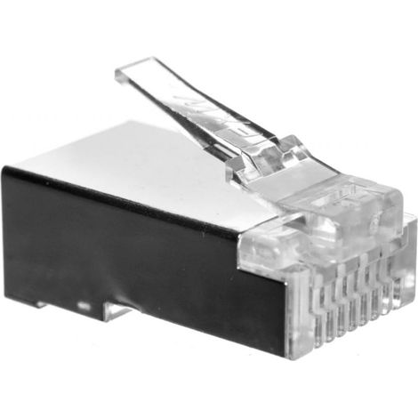 RJ45 (8P8C) universal plug, cat.6, shielded, AWG 26-24, pack of 100 pcs.
