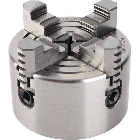 Mandrin de tour métallique 3 pouces K72-80 à 4 mors indépendants et réversibles, accessoires de machine-outil (1/5)