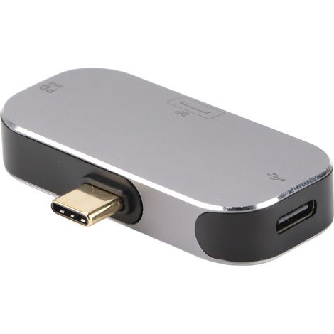 Station D'accueil USB C - 4K 60 Hz - 1 Port Type C Mâle - 1 Port DP Femelle - 2 Ports Type C Femelle - 100 W - Pour Windows Android OS X (1/5)