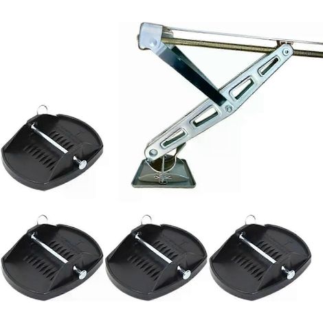 4 Stück universelle Stützfüße für Wohnwagen- und Anhängerstützen, einfache Montage, Nivellierrad, Fußstütze, Stützständer, Adapter, Hebeplatte - JXLGV (1/5)