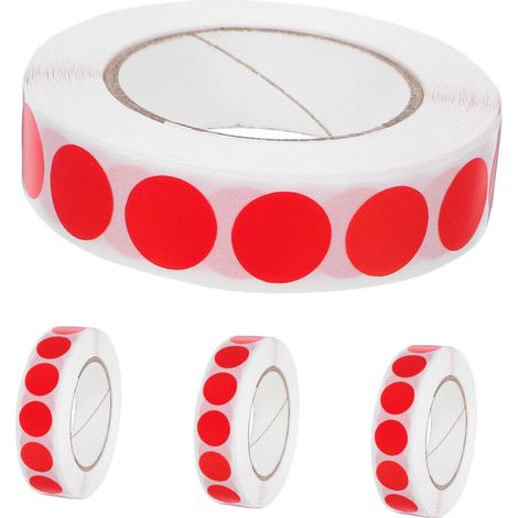 De 4 000 Petits Autocollants Ronds Pois Rouges Pour Bureau (1/5)