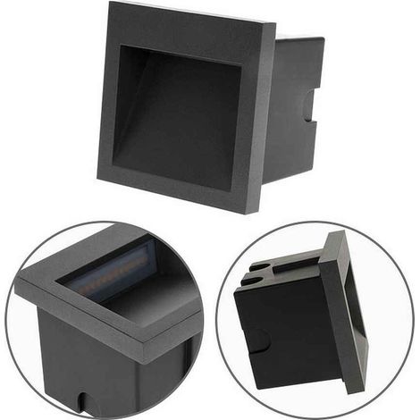 Aplique empotrable mustang ip54 1x3w led 105lm 3000k l.9xan.1xal.9cm antracita